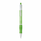 Slim frosted balpen met grip blauwe inkt