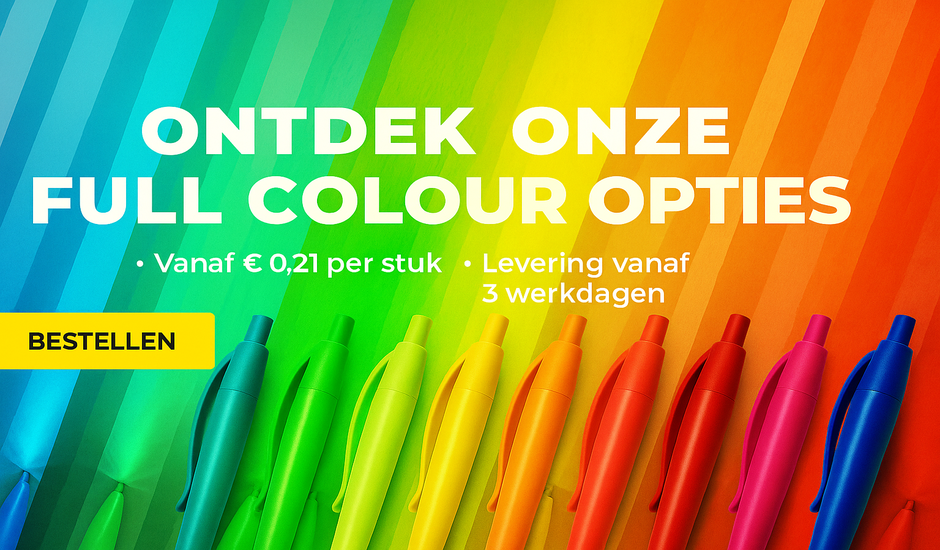 full colour pennen bedrukken