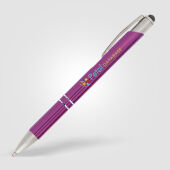 Sandy luxe aluminium balpen met stylus touch tip