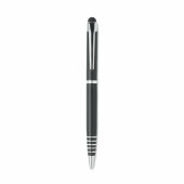 Florina stylus touch balpen gerecycled aluminium - zwart