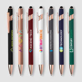 Prins softy roségouden balpen met stylus touch tip