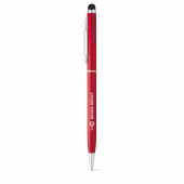 Milow slanke balpen aluminium blauwe inkt