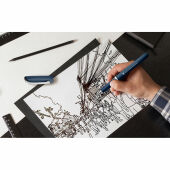 Bolt balpen rubberized kunststof met dop zwarte inkt