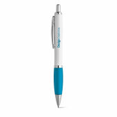 Move white balpen metalen clip blauwe inkt