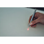 Lapou laser balpen mini LED touch metaal blauwe inkt