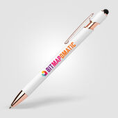 Prins softy roségouden balpen met stylus touch tip