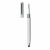 Cleanpen stylus pen met TWS schoonmaakset blauwe inkt - wit