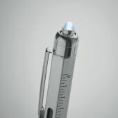 Retool balpen met waterpas en liniaal blauwe inkt - mat zilver