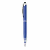 Florina stylus touch balpen gerecycled aluminium - blauw