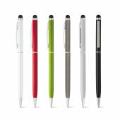 Milow slanke balpen aluminium blauwe inkt