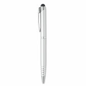 Florina stylus touch balpen gerecycled aluminium - zilver