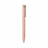 Bern Rose balpen gerecycled alu roségoud blauwe inkt - beige/rood