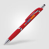 Lario balpen met rubberen grip en stylus touch tip