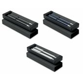 Orwell pennenset balpen en inktloze balpen gerecycled aluminium - Zwart