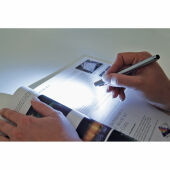 Lapou laser balpen mini LED touch metaal blauwe inkt
