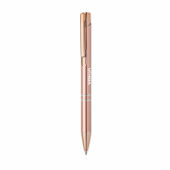 Bern Rose balpen gerecycled alu roségoud blauwe inkt - beige/rood