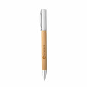 Blonde bamboe balpen blauwe inkt