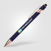 Prins softy roségouden balpen met stylus touch tip